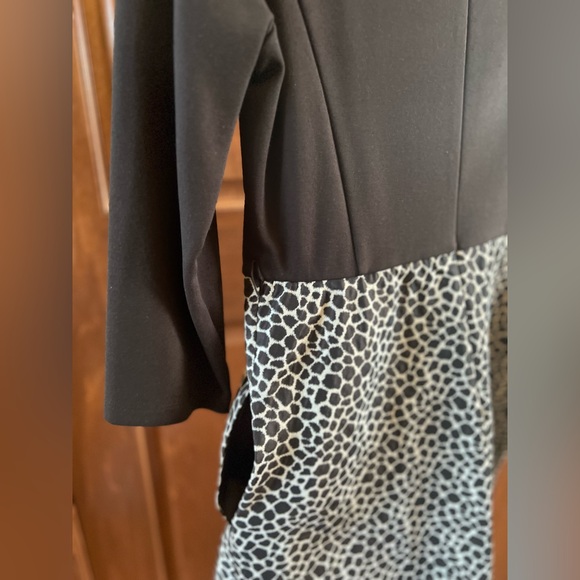 Weekend Max Mara Dress with Cropped Sleeves Brown Leopard Size L - Picture 8 of 16